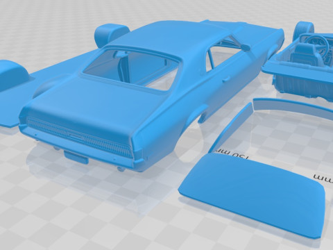 Mercury Cougar XR 7 1969 Printable Car Modelo de Impressão 3D