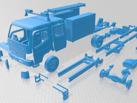 Mitsubishi Fuso Canter FG Fire Truck 2016 Printable 3D Print Model