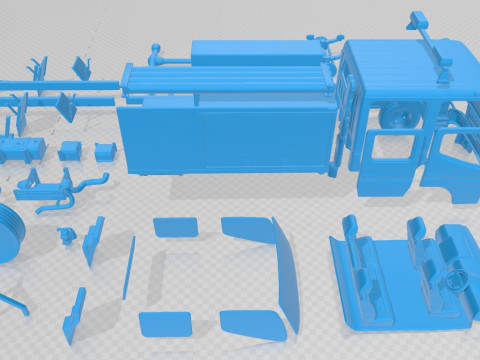 Mitsubishi Fuso Canter FG Fire Truck 2016 Printable 3D Print Model
