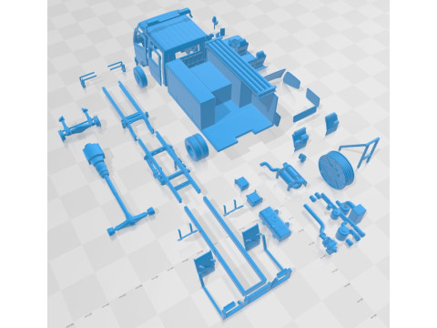 Mitsubishi Fuso Canter FG Fire Truck 2016 Printable 3D Print Model