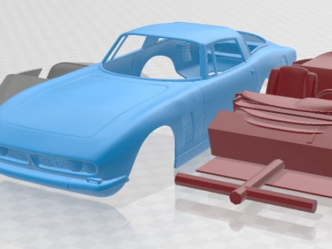 ISO Grifo 1969 Printable Car Model Cetak 3D
