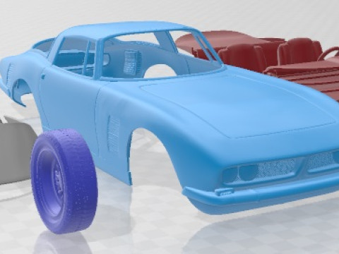 ISO Grifo 1969 Printable Car Model Cetak 3D