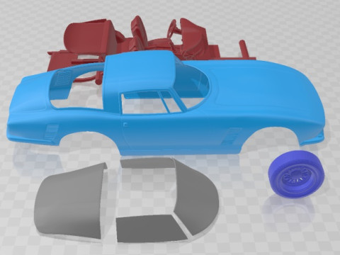 ISO Grifo 1969 Printable Car Model Cetak 3D