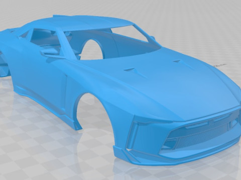 Nissan GT-R50 2018 Printable Body Car Modello di stampa 3D