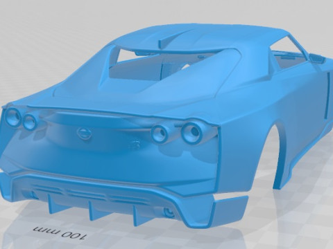 Nissan GT-R50 2018 Printable Body Car Modello di stampa 3D
