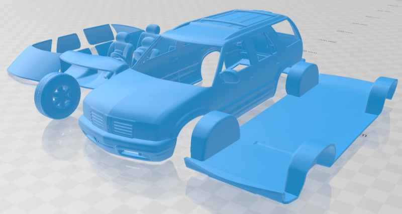 Oldsmobile Bravada F 1998 Printable Car Modèles 3D en vedette .c4d .max .obj .3ds .fbx .stl .blend 