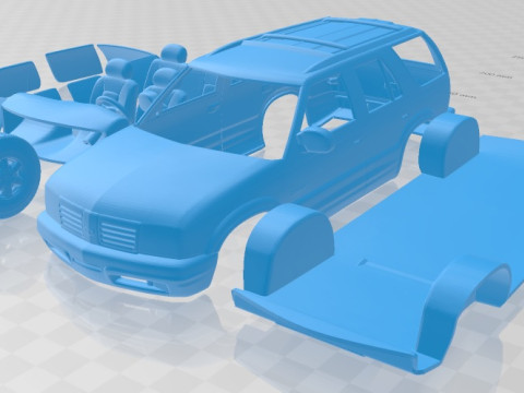 Oldsmobile Bravada F 1998 Printable Car Modèles 3D en vedette
