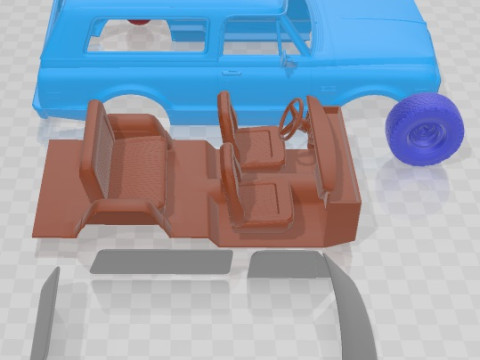 GMC Jimmy 1969 Printable Car 3D Print Model