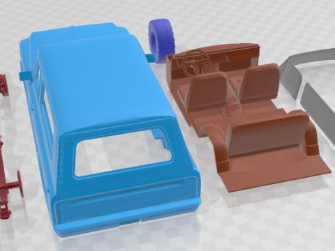 GMC Jimmy 1969 Printable Car 3D Print Model