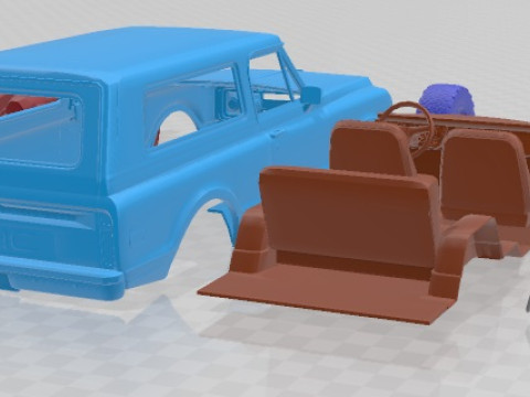 GMC Jimmy 1969 Printable Car 3D Print Model