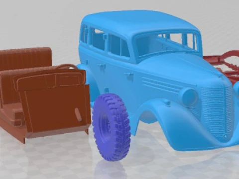 GAZ 61 1939 Printable Car 3D Print Model