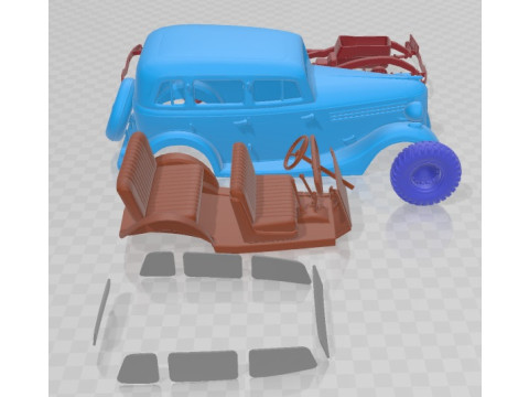 GAZ 61 1939 Printable Car Modèles 3D en vedette