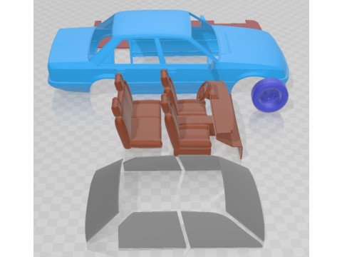 Opel Rekord 1982 Printable Car 3D Принт Модель