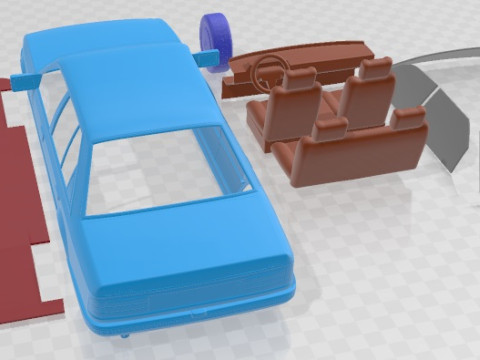 Opel Rekord 1982 Printable Car 3D Принт Модель