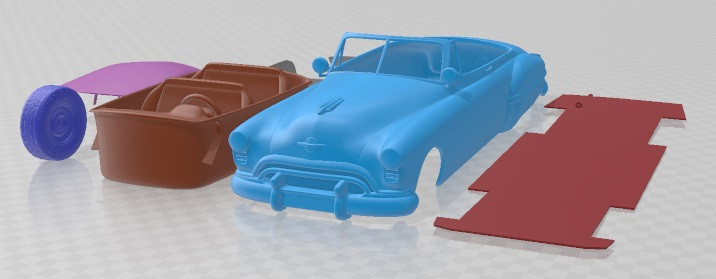 Oldsmobile 88 Futuramic Convertible 1949 Printable Car 3D Baskı Modeli .c4d .max .obj .3ds .fbx .stl .blend 