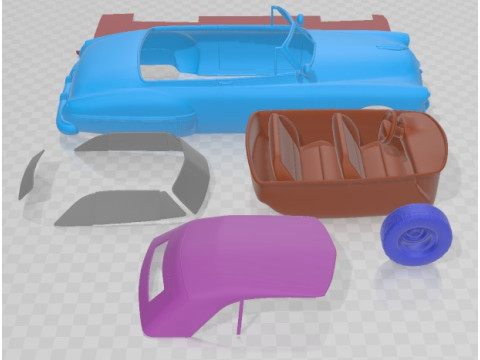 Oldsmobile 88 Futuramic Convertible 1949 Printable Car 3D Baskı Modeli