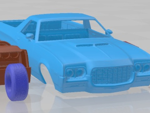 Ranchero 1972 Printable Car 3D 프린트 모델