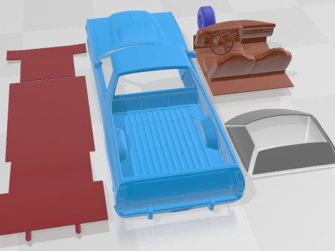 Ranchero 1972 Printable Car 3D 프린트 모델