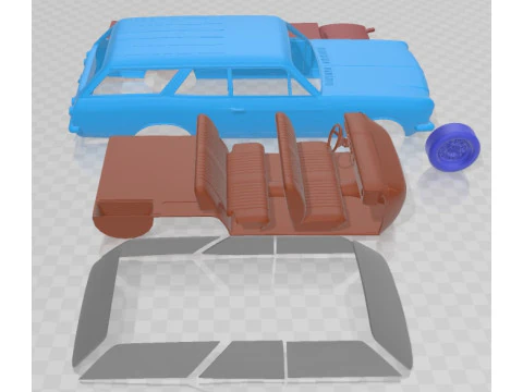 Chevrolet Caravan 1975 Printable Car 3D Print Model