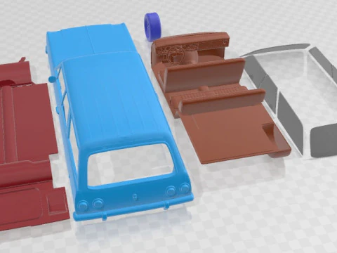 Chevrolet Caravan 1975 Printable Car 3D Print Model