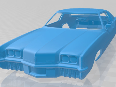 Oldsmobile Toronado Y57 1972 Printable Body Car 3D Принт Модель
