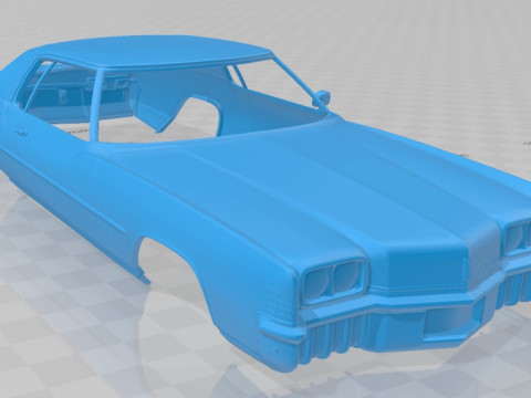 Oldsmobile Toronado Y57 1972 Printable Body Car Model do druku 3D