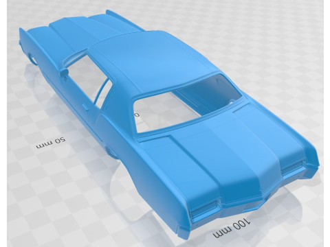 Oldsmobile Toronado Y57 1972 Printable Body Car Model do druku 3D