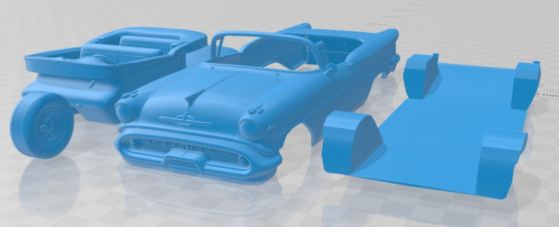 Oldsmobile Starfire 98 Convertible 1957 Printable Car Model do druku 3D .c4d .max .obj .3ds .fbx .stl .blend 