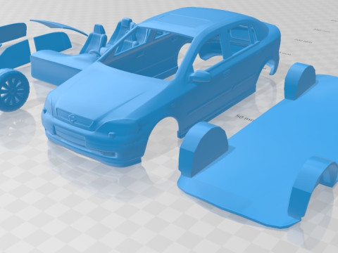 Opel Astra G 1998 Printable Car 3D Print Model