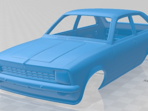 Opel Kadett City 1975 Printable Body Car Modèles 3D en vedette