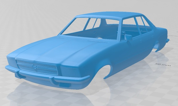 Opel Rekord 1972 Printable Body Car 3D Принт Модель .c4d .max .obj .3ds .fbx .stl .blend