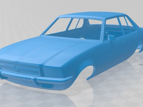 Opel Rekord 1972 Printable Body Car Modèles 3D en vedette