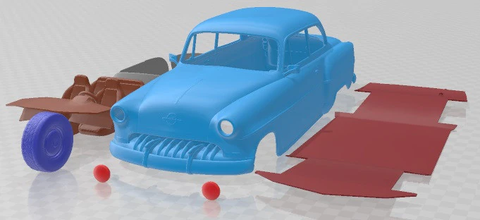 Samoch&oacute;d do wydrukowania Opel Olympia Rekord 1956 Model do druku 3D .c4d .max .obj .3ds .fbx .stl .blend 