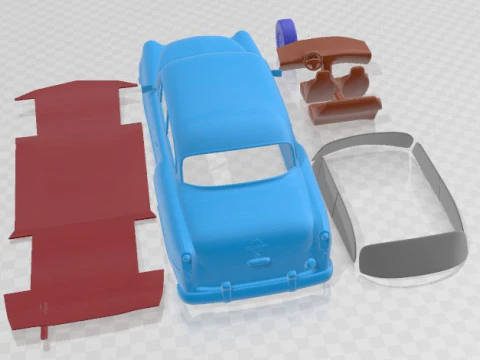 Samoch&oacute;d do wydrukowania Opel Olympia Rekord 1956 Model do druku 3D