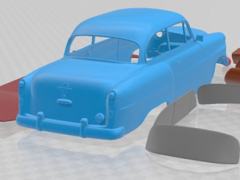 Opel Olympia Rekord 1956 Printable Car Modelo de impresión 3D