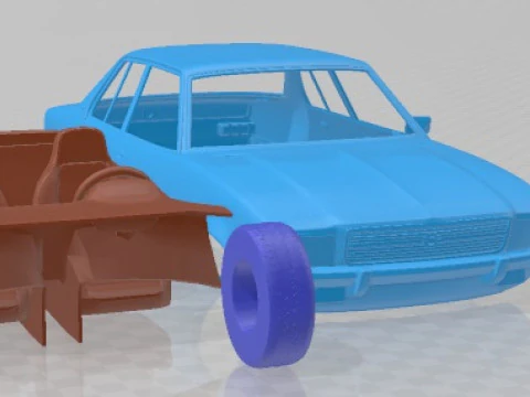 Opel Rekord 1972 Printable Car 3D Print Model