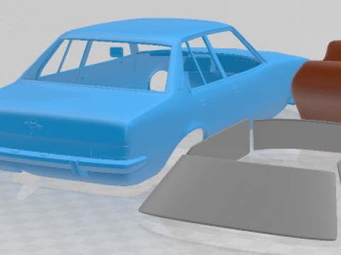 Opel Rekord 1972 Printable Car Modello di stampa 3D