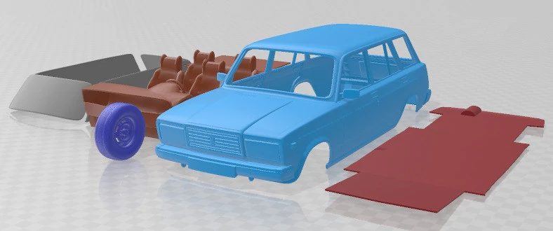 VAZ Lada Zhiguli 21041 2006 Printable Car 3D Print Model .c4d .max .obj .3ds .fbx .stl .blend 