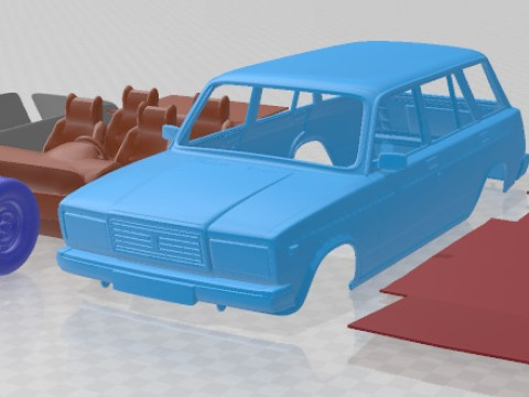 VAZ Lada Zhiguli 21041 2006 Printable Car Modèles 3D en vedette