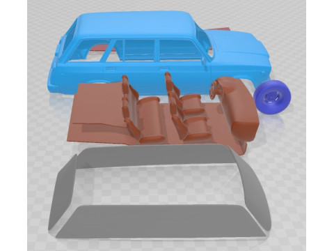 VAZ Lada Zhiguli 21041 2006 Printable Car Modèles 3D en vedette