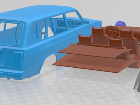 VAZ Lada Zhiguli 21041 2006 Printable Car Modèles 3D en vedette