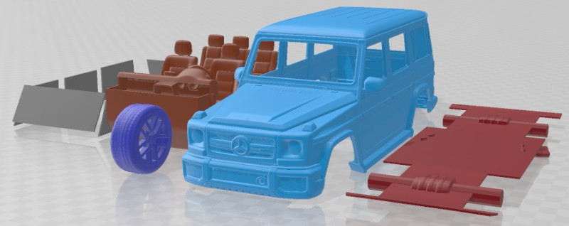 Mercedes Benz G63 AMG 2016 Printable Car 3D प्रिंट मॉडल .c4d .max .obj .3ds .fbx .stl .blend 