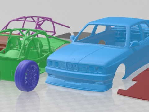 M3 E30 Coupe DTM 1986 Printable Car 3D Print Model