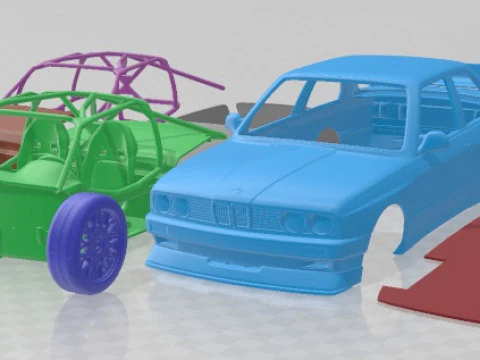 M3 E30 Coupe DTM 1986 Printable Car 3D Print Model