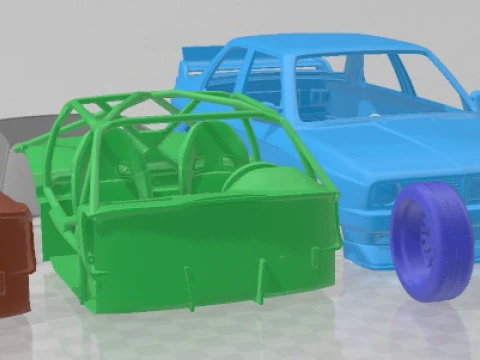 M3 E30 Coupe DTM 1986 Printable Car 3D Print Model