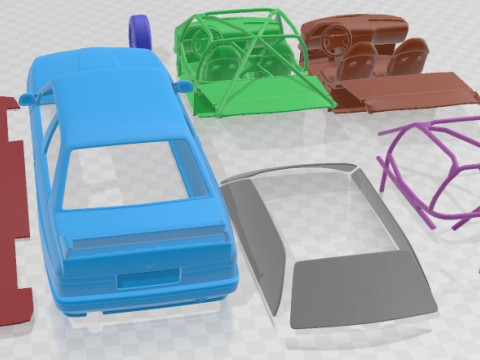 M3 E30 Coupe DTM 1986 Printable Car 3D Print Model
