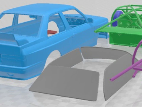 M3 E30 Coupe DTM 1986 Printable Car 3D Print Model
