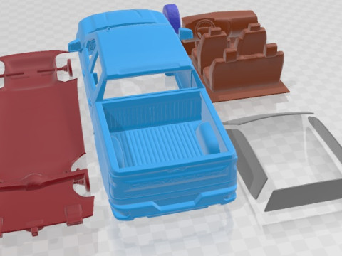 Chevrolet Silverado CrewCab LT Z71 Trailboss 2018 Printable Car 3D प्रिंट मॉडल
