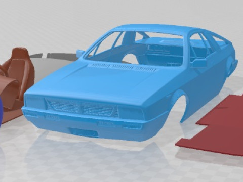 Lancia Montecarlo 1979 Printable Car 3D Print Model