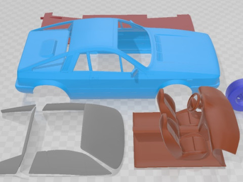 Lancia Montecarlo 1979 Printable Car 3D Принт Модель